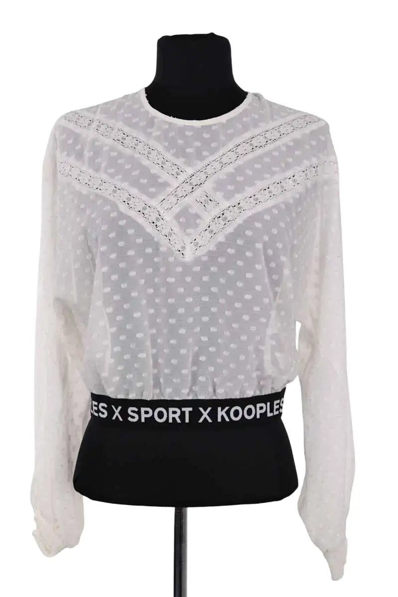 Blouse The Kooples Blanc en Synthétique, taille S - Seconde Main