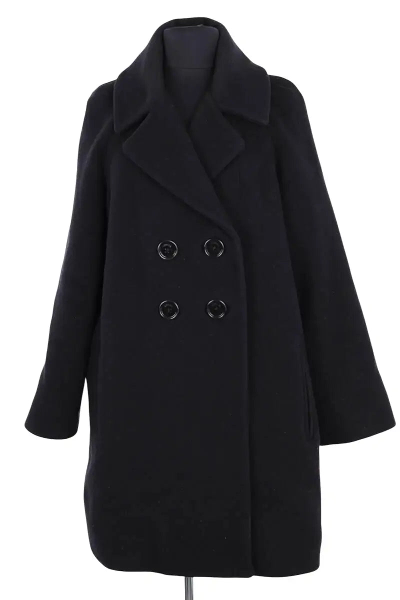 Manteau Sonia Rykiel Noir en Laine, taille L - Seconde Main