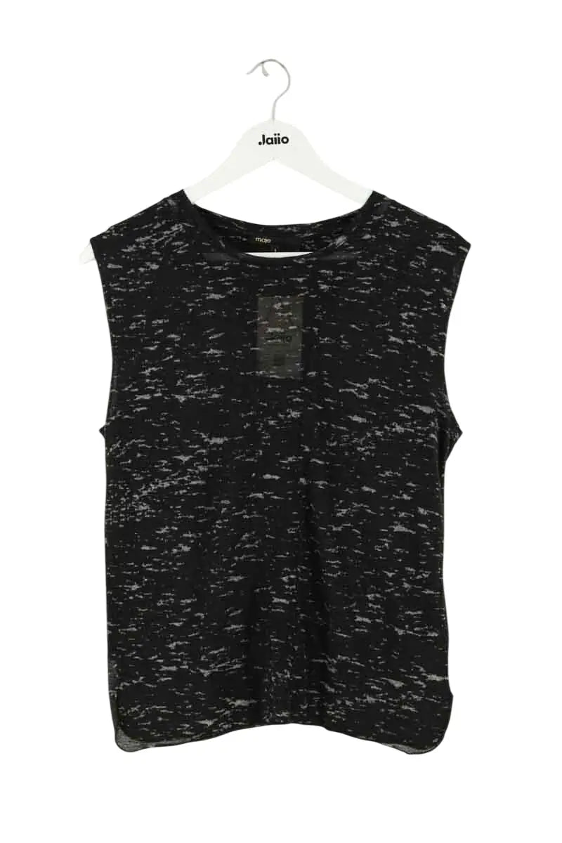 Top sans manche Maje Noir en Synthétique, taille S - Seconde Main