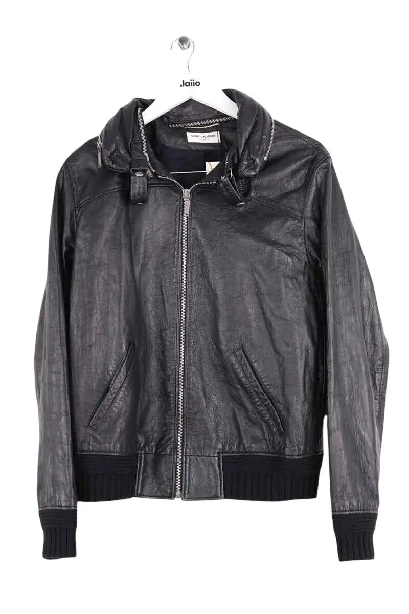 Blouson Saint Laurent Noir en Cuir, taille L - Seconde Main