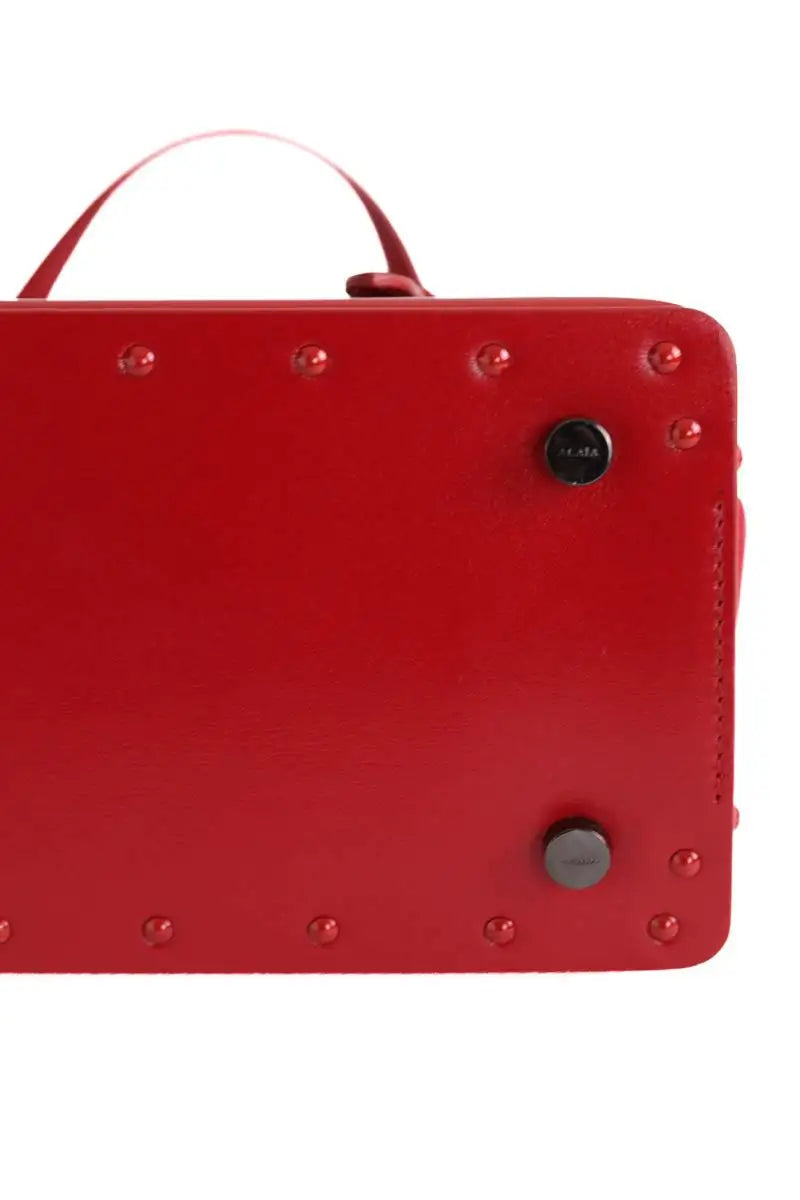 Sac porté épaule Alaïa Mina Rouge en Métal
