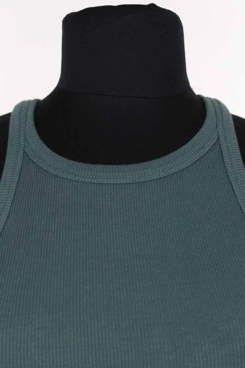 Top sans manche Sézane Vert en Coton