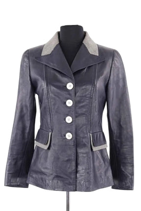 Veste Loewe Bleu en Cuir, taille M - Seconde Main