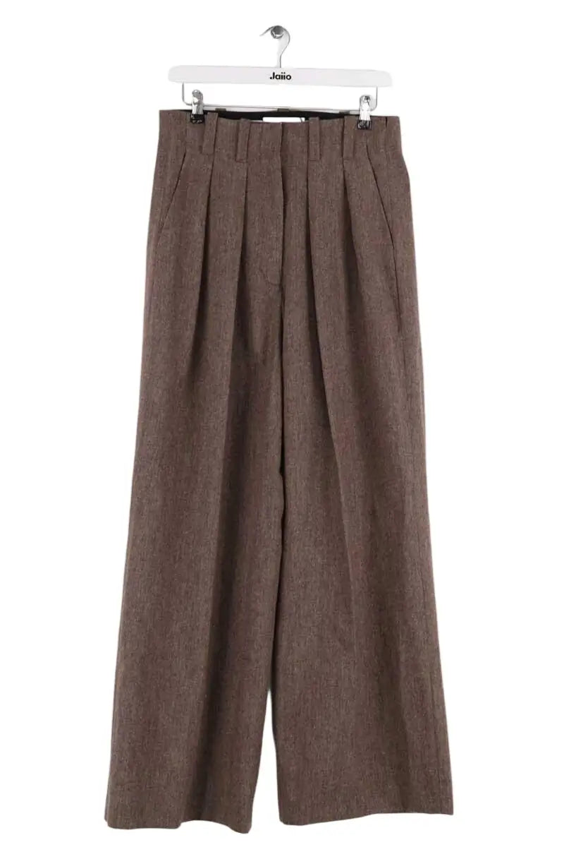 Pantalon large Laurence Bras Marron en Laine, taille M - Seconde Main