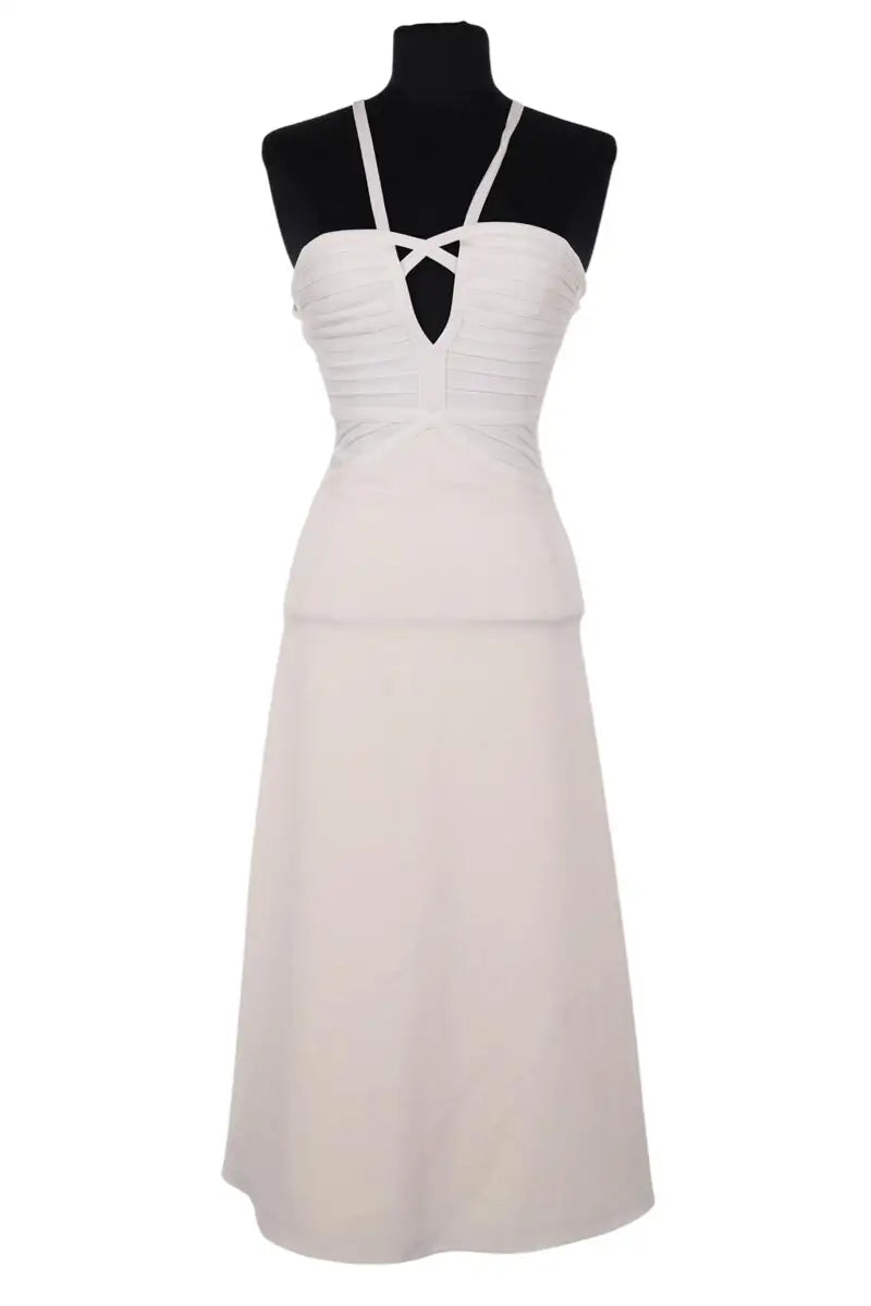 Robe Herve Leger Ecru en Coton, taille S - Seconde Main