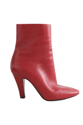 Boots Saint Laurent Bordeaux en Cuir, taille 38 - Seconde Main
