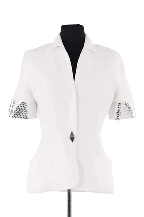 Veste Thierry Mugler Blanc en Synthétique, taille XS - Seconde Main