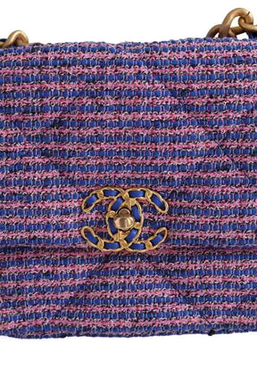 Sac à bandoulière Chanel Chanel 19 Rose en Tweed