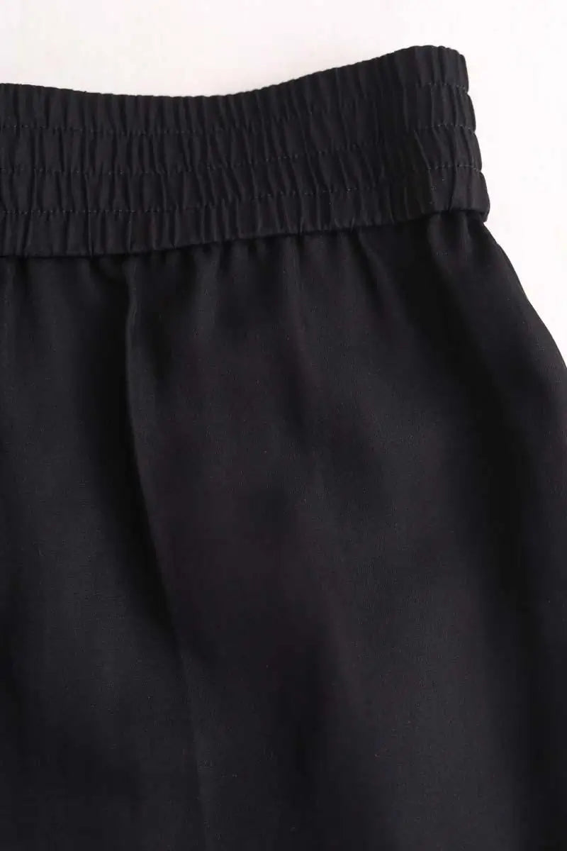 Bermuda Joseph Noir en Soie