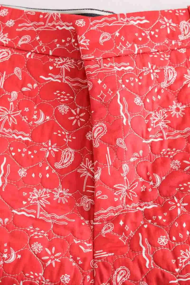Mini short Balzac Rouge en Coton