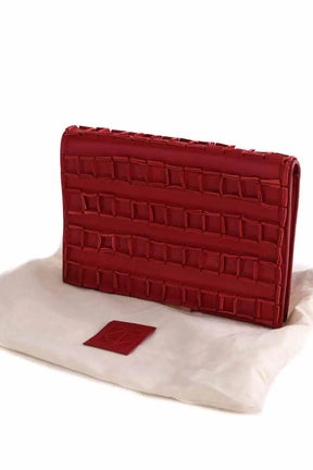 Pochette Tomasini Rouge en Cuir