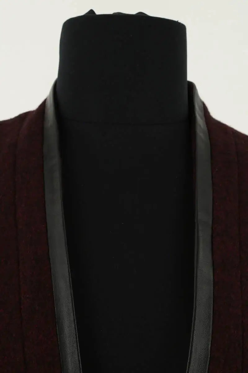 Blazer Maje Bordeaux en Laine