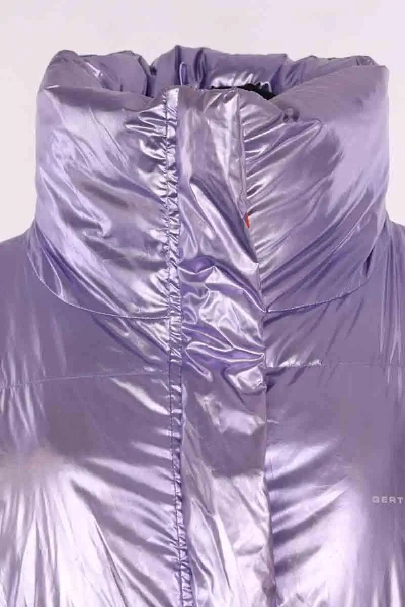 Doudoune Gertrude+Gaston Violet en Fourrure