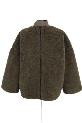 Manteau Ba&Sh Kaki en Synthétique