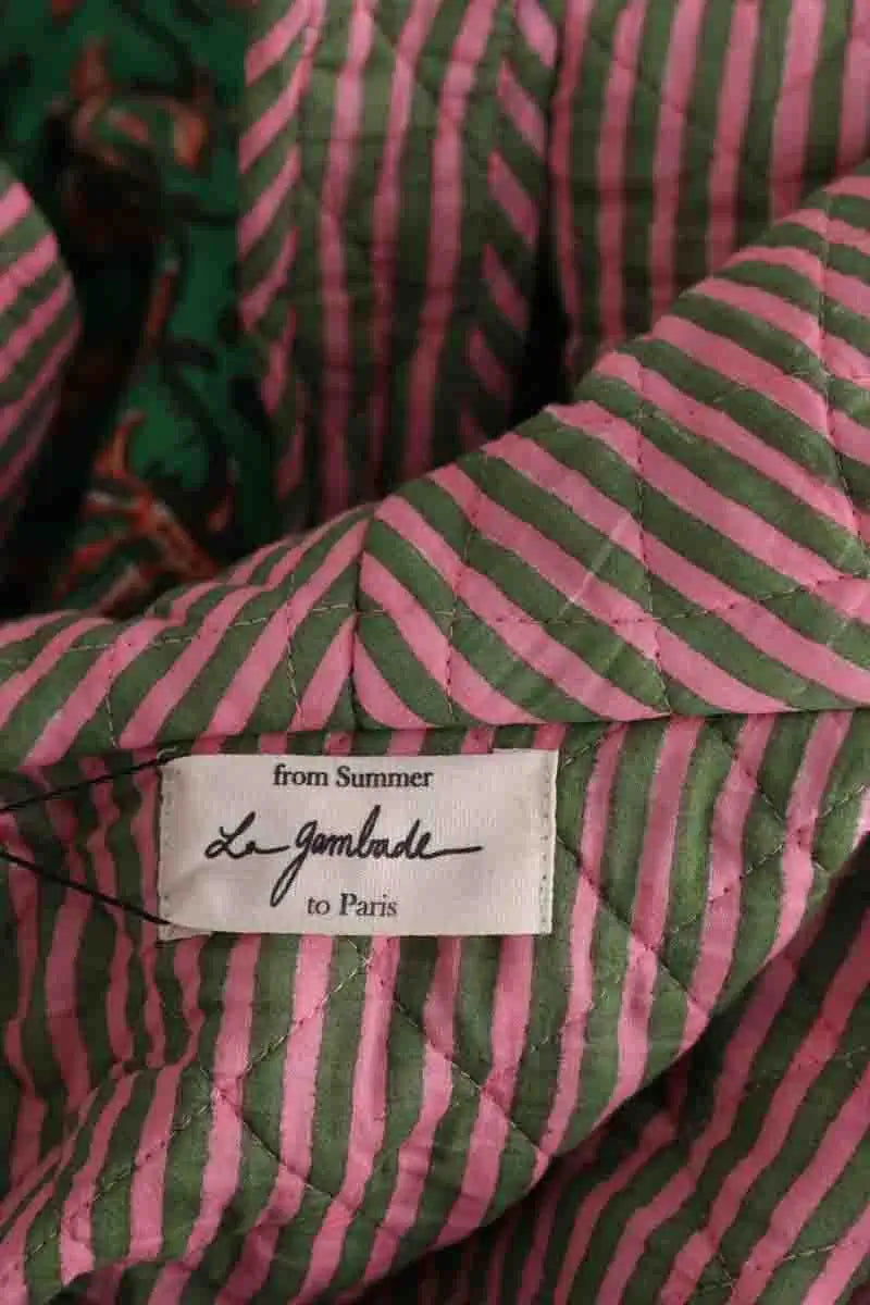 Manteau La Gambade Vert en Coton