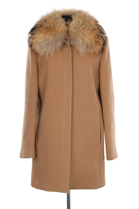 Manteau Claudie Pierlot Camel en Laine, taille XL - Seconde Main