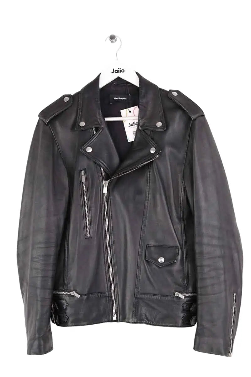 Veste The Kooples Noir en Cuir, taille M - Seconde Main