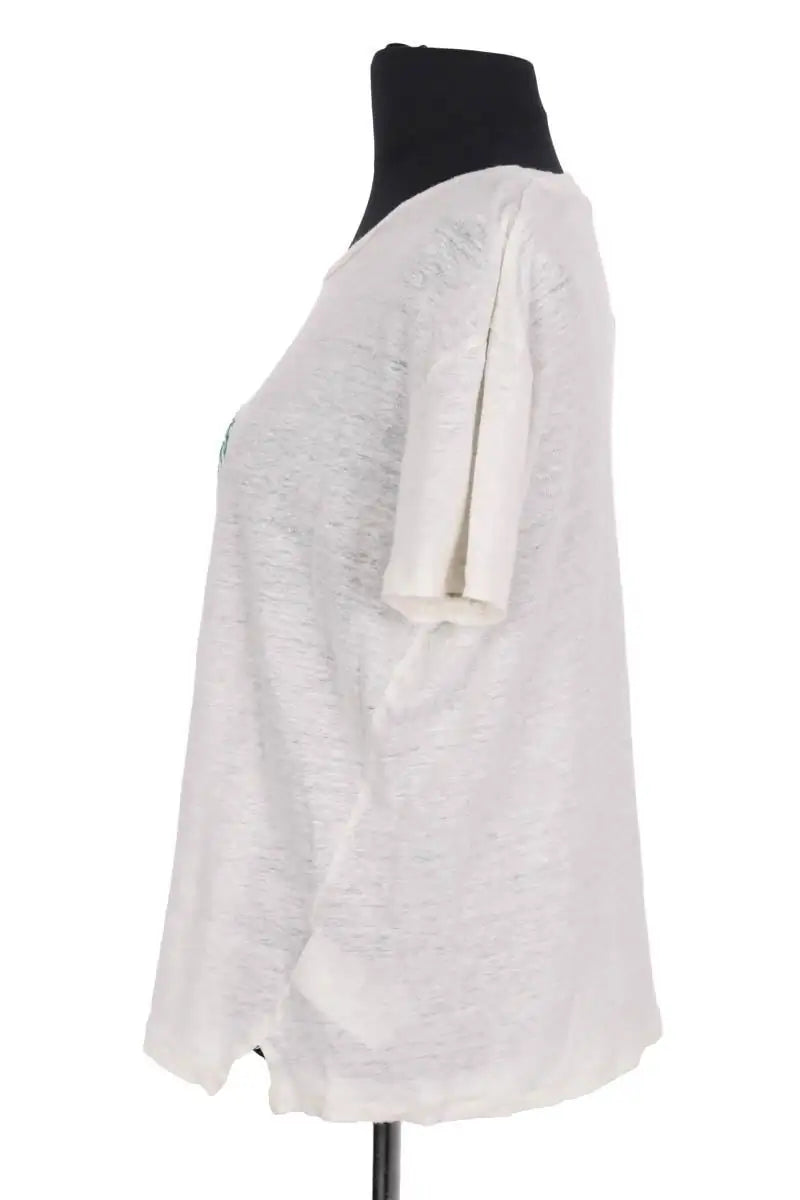 T-shirt Gerard Darel Blanc en Lin