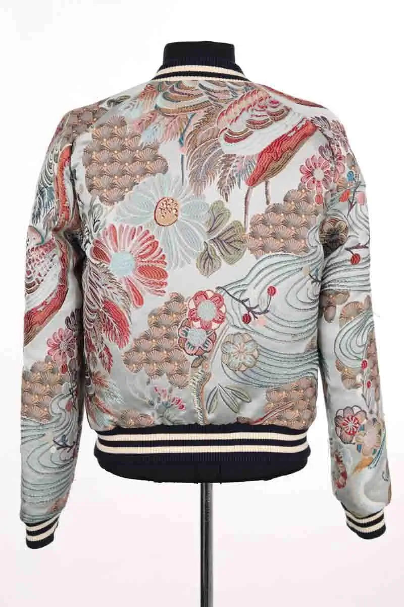 Blouson Maje Bleu en Viscose