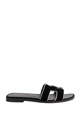 Sandales Oran Hermès ORAN Noir en Cuir, taille 34 - Seconde Main