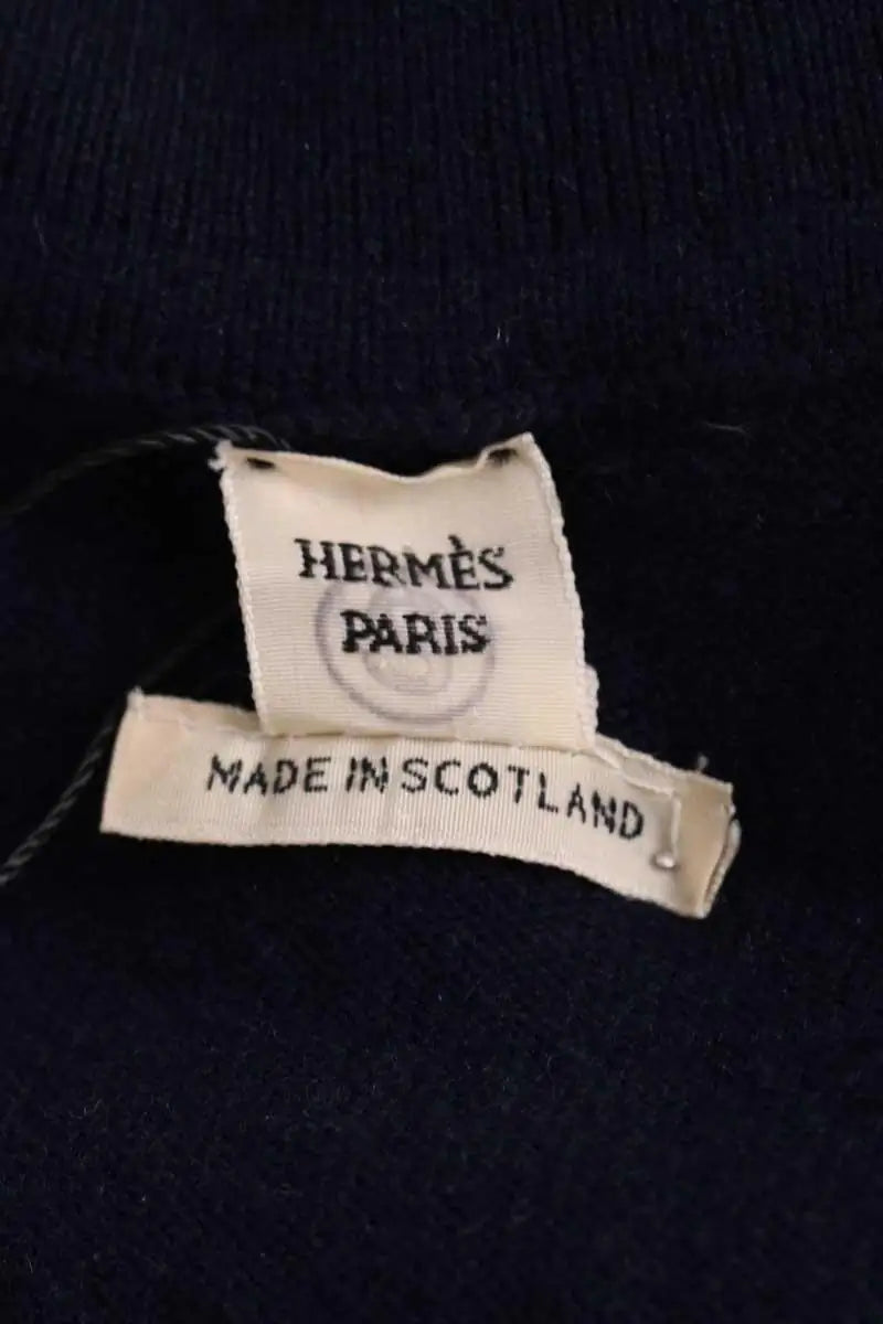 Top Hermès Bleu en Cachemire