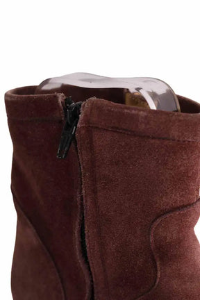 Boots à boucles Free Lance Bordeaux en Daim