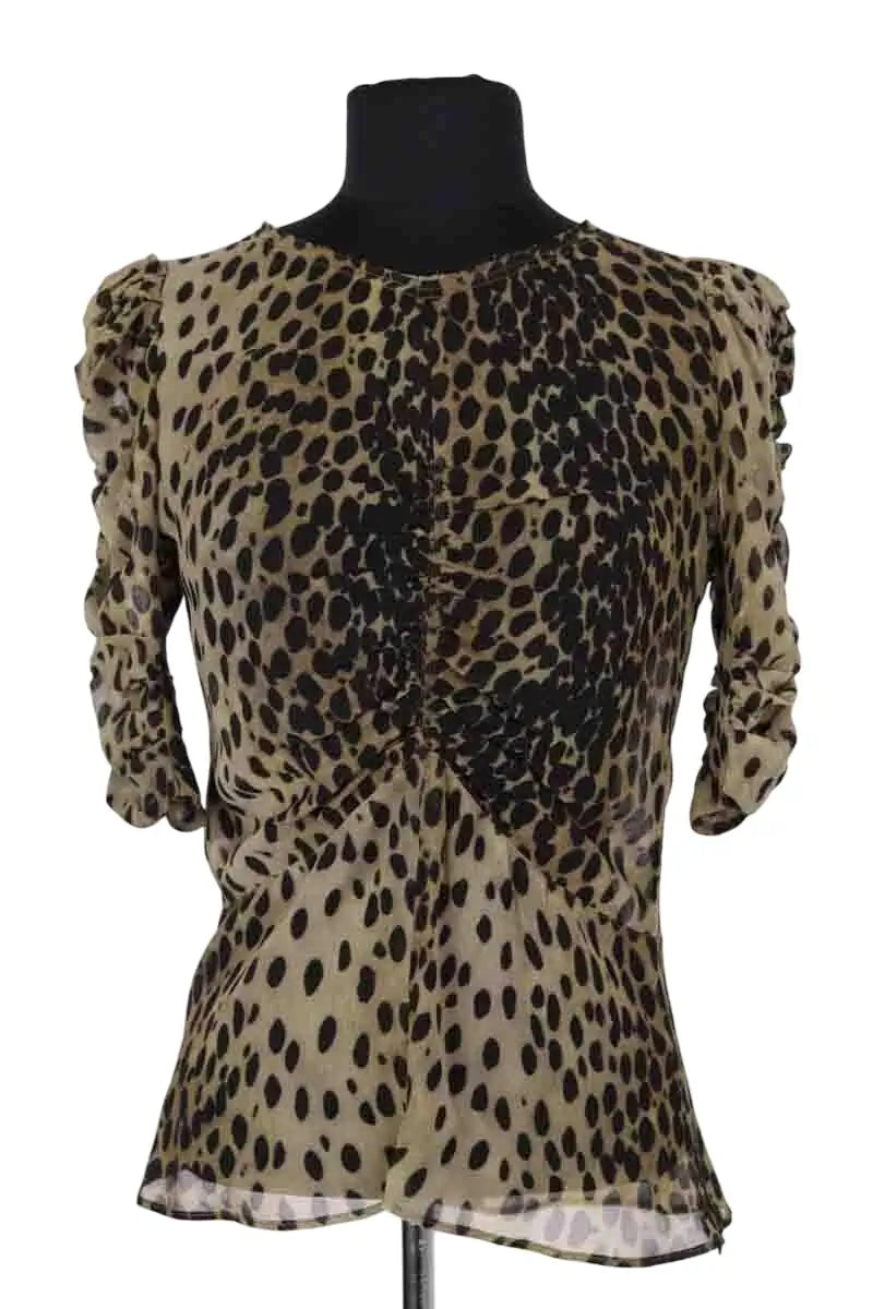Blouse Isabel Marant Kaki en Soie, taille S - Seconde Main