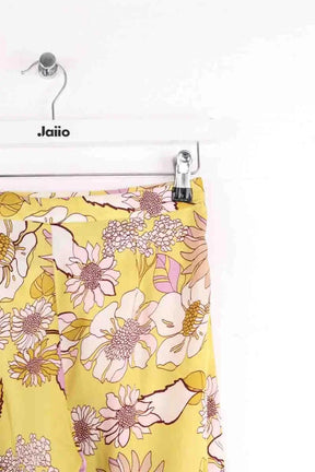 Pantalon droit Sandro Jaune en Synthétique