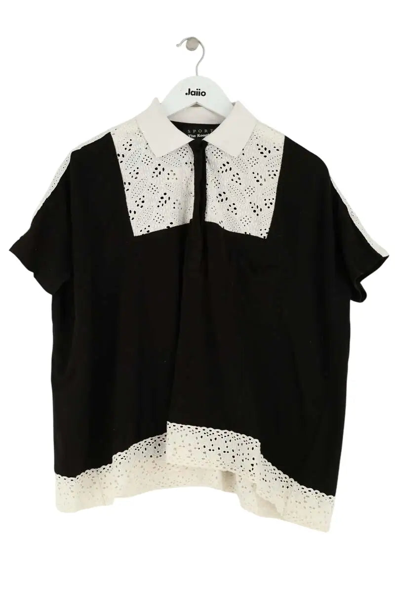 Top The Kooples Noir en Coton, taille S - Seconde Main