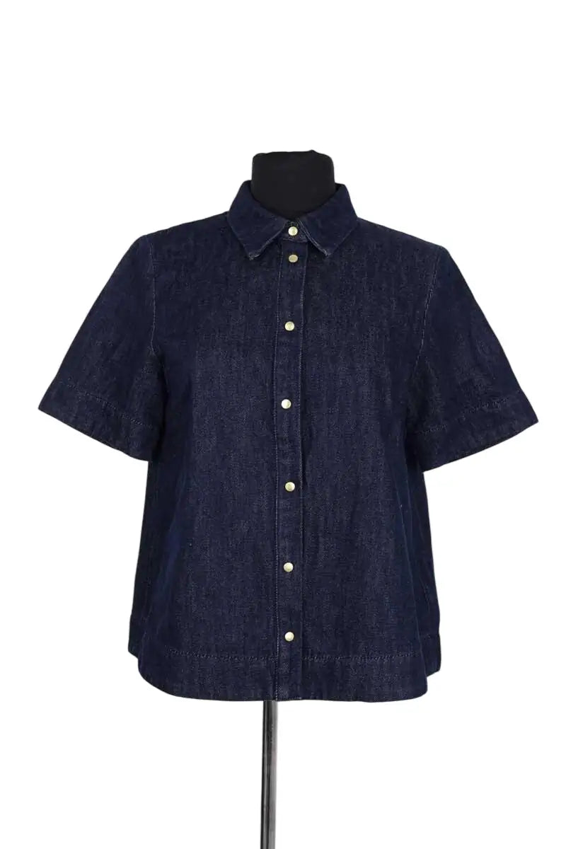 Chemise Tara Jarmon Bleu en Coton, taille XS - Seconde Main