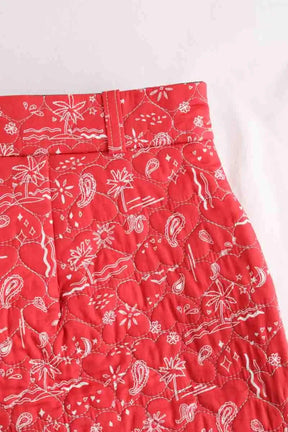 Mini short Balzac Rouge en Coton