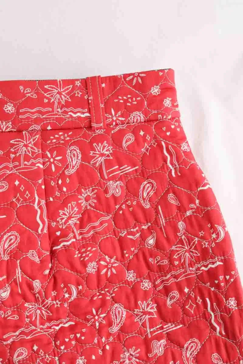 Mini short Balzac Rouge en Coton