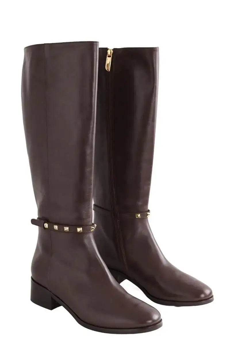 Bottes LK Bennett Stevie Marron en Cuir