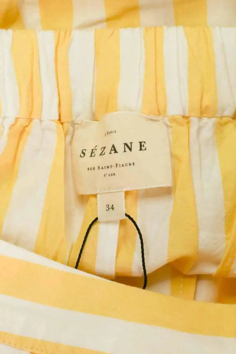Mini short Sézane Jaune en Coton
