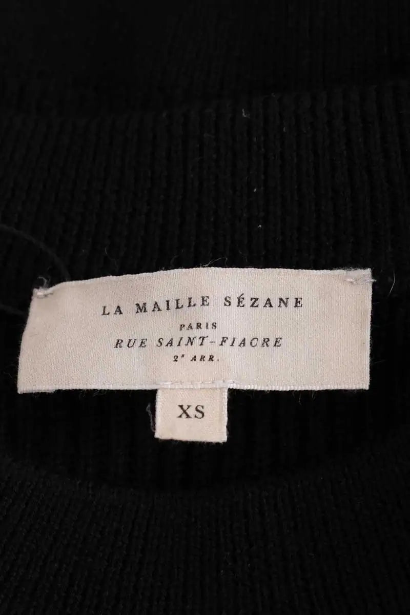 Pull Sézane Noir en Laine