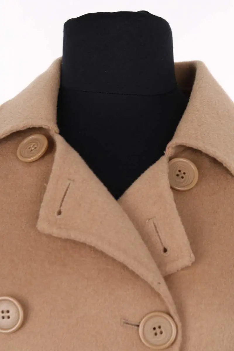 Manteau Maje Camel en Laine