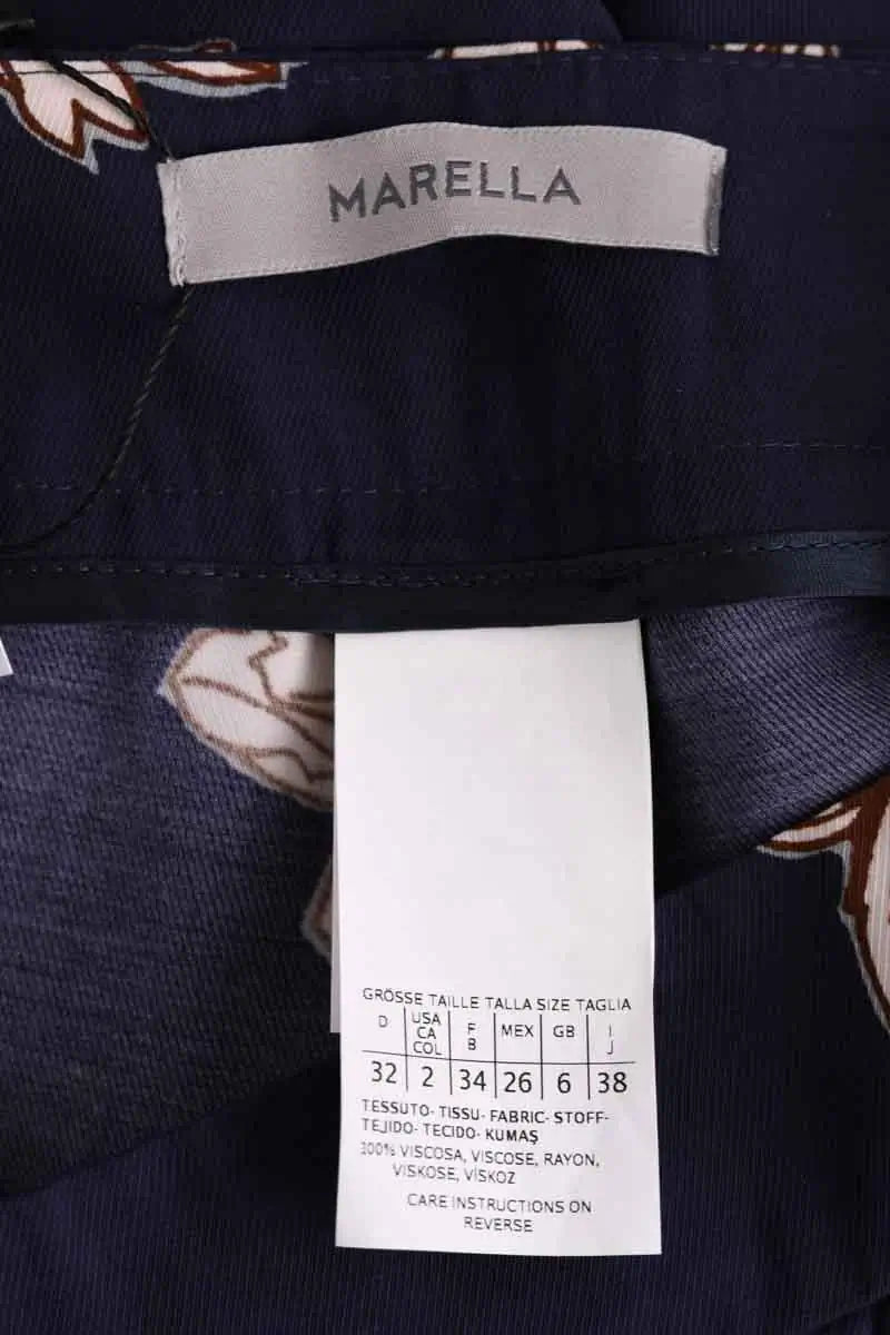 Pantalon droit Marella Bleu en Viscose