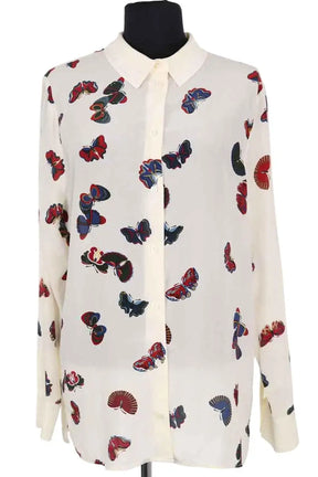 Chemise Eric Bompard Ecru en Soie, taille L - Seconde Main