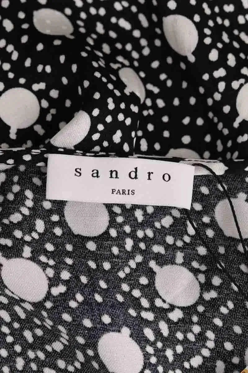 Robe Sandro Noir en Viscose