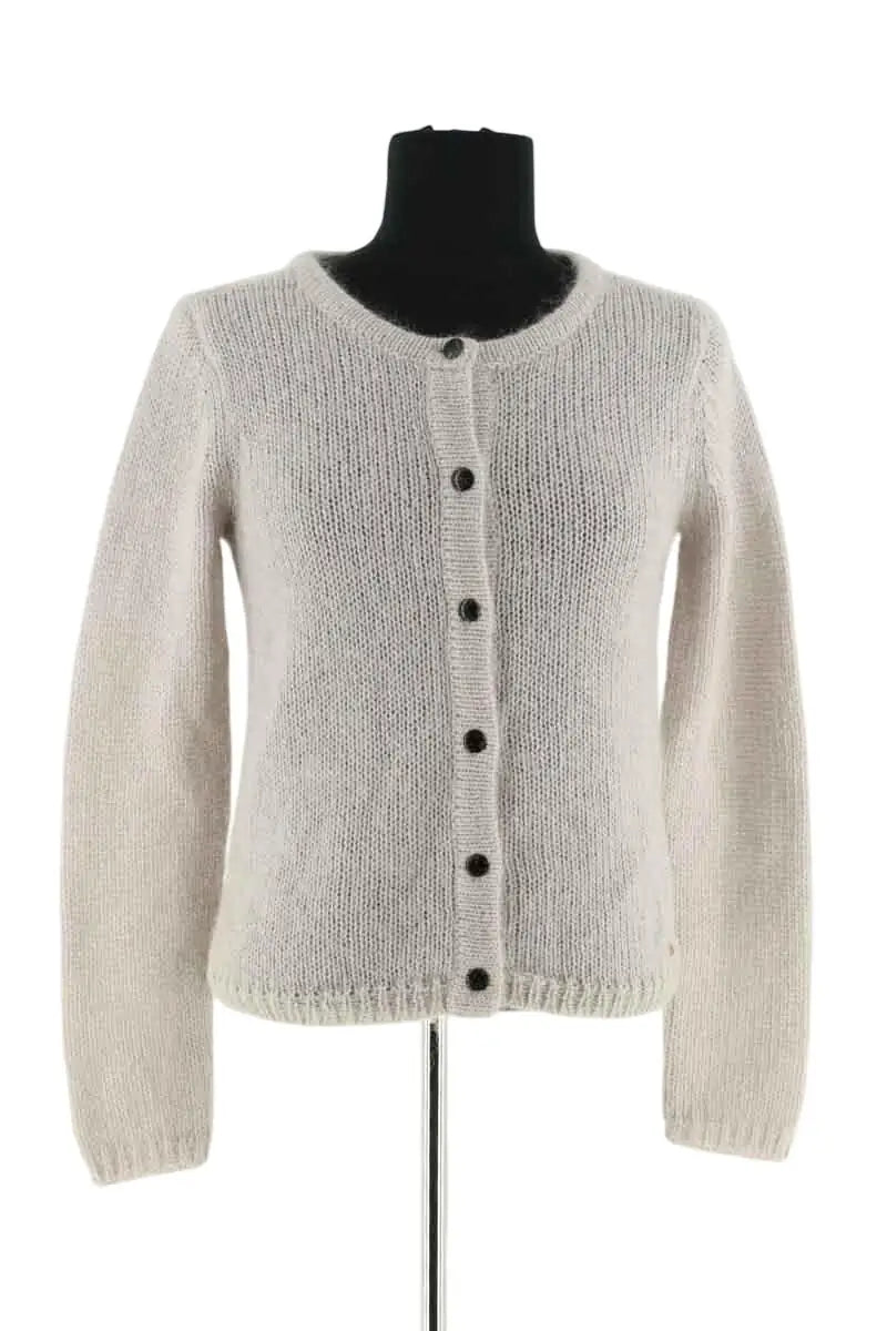 Cardigan Des Petits Hauts Gris en Laine, taille M - Seconde Main