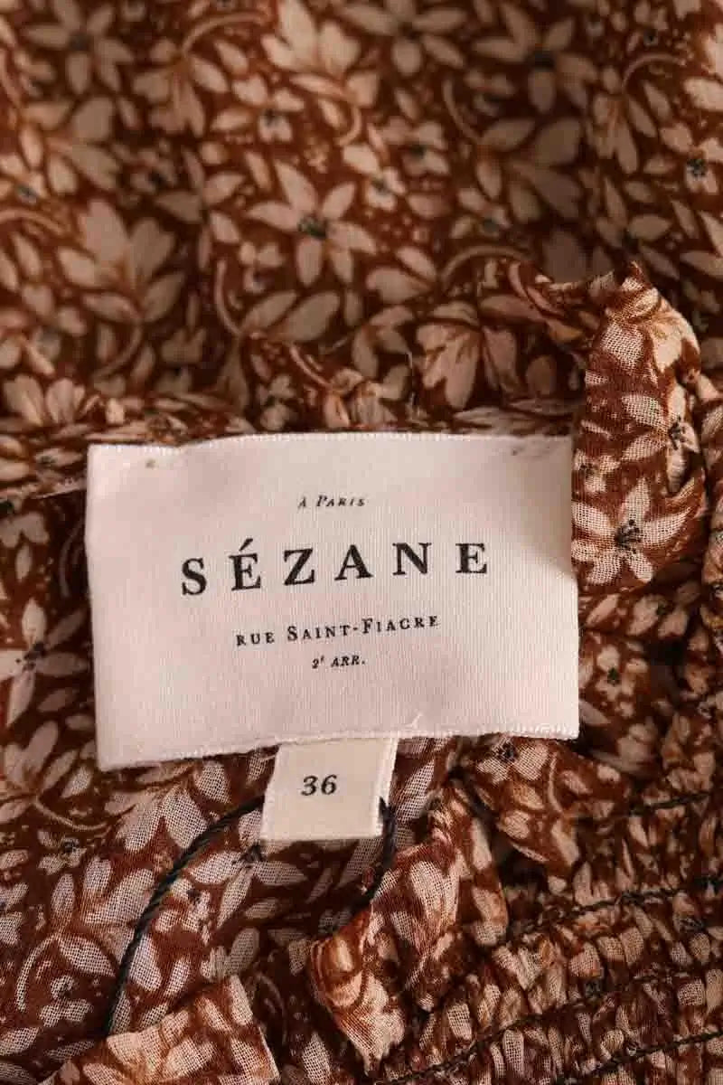 Blouse Sézane Marron en Viscose