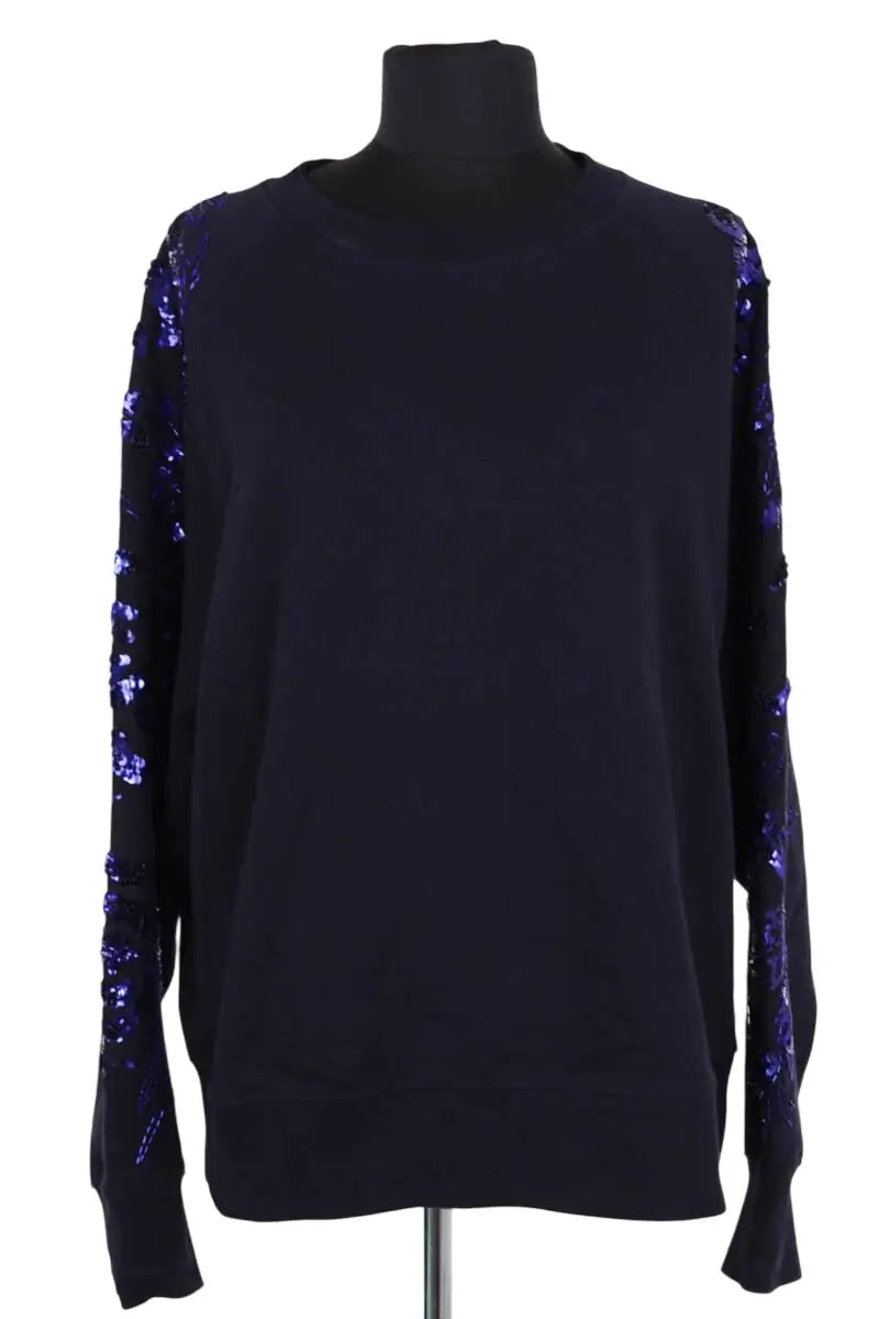 Sweatshirt Essentiel Antwerp Marine en Coton, taille S - Seconde Main