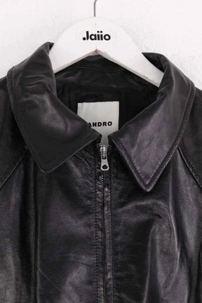 Blouson Sandro Noir en Cuir
