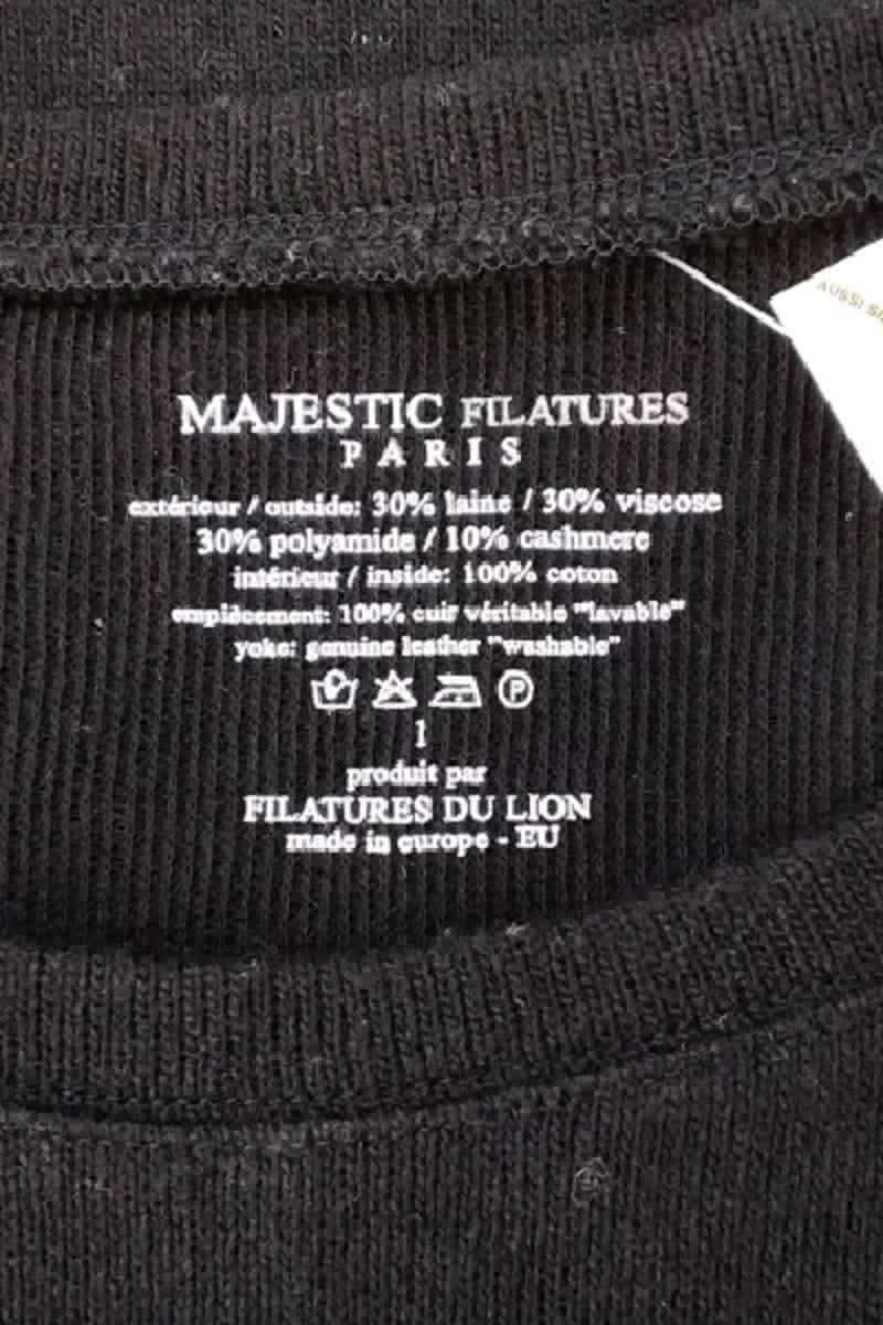 T-shirt Majestic Filatures  Noir