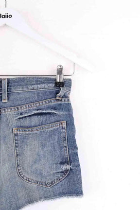 Mini short Current Elliott Bleu en Coton
