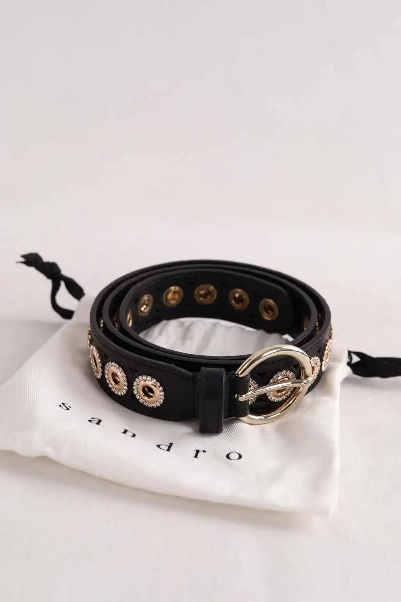 Ceinture en cuir Sandro Noir en Cuir