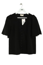 Blouse Sézane Noir en Synthétique, taille S - Seconde Main