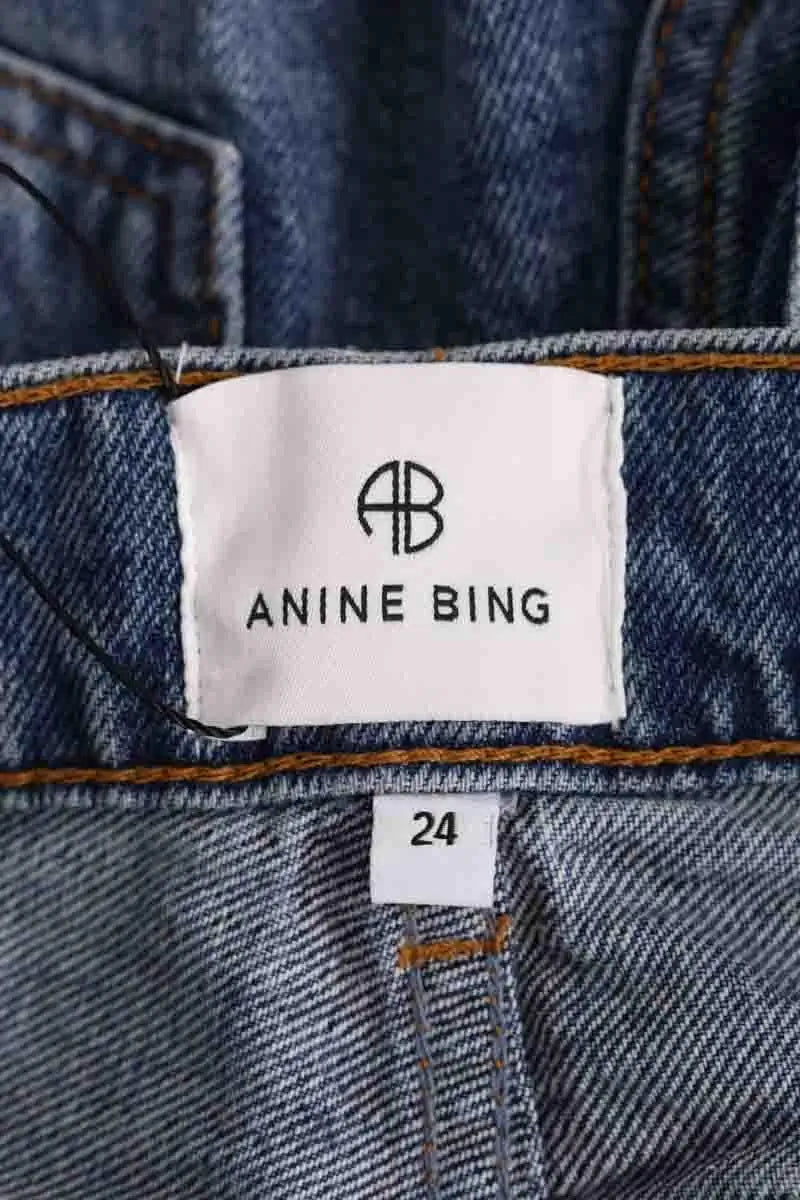 Jean large Anine Bing Bleu en Coton