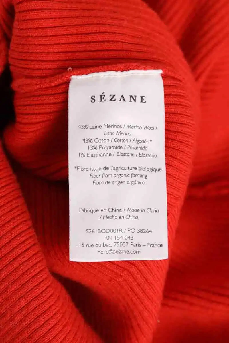 Body Sézane Rouge en Laine