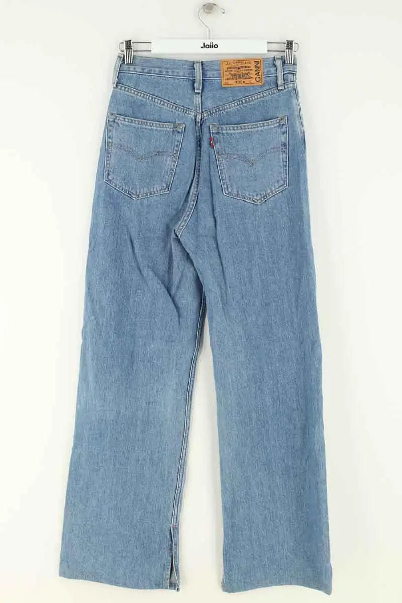 Jean large W26 L31 Ganni Bleu en Coton
